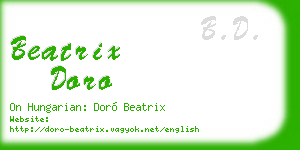 beatrix doro business card